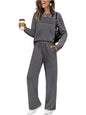 Women's Casual Elastic Waist Trousers Wide-leg Pants