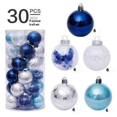 Christmas Decorations 6CM Painted PET