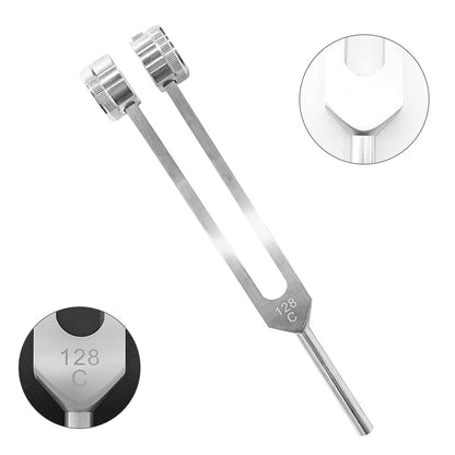 128 Hz Tuning Fork Set Weighted Bio-Acoustic Tuning Fork For Healing Chakra,Sound Therapy,Reliever Stress