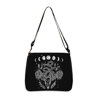 Factory Direct Supply Polyester Underarm Bag Gothic Cat Printing Shoulder Bag Simple Women's Fashion Bag