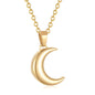 Stainless Steel Moon-Shaped Perfume Bottle Ash Pendant Necklace