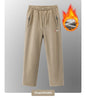 Men New AutumnWinter Fleece Lined Padded Norwegian Style Thermal Pants In American And European Sizes