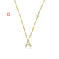 Fashion Jewelry Luxury Gold Color A-Z 26 Letters Necklace CZ Pendant For Women Cute Initials Name Necklace Fashion Party Wedding Jewelry Gift