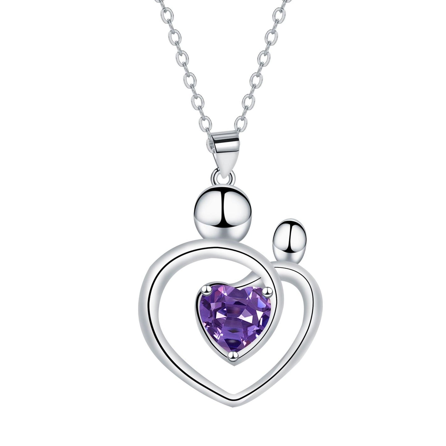 Mother's Day Gift Mother And Child Necklace Clavicle Chain High Sense