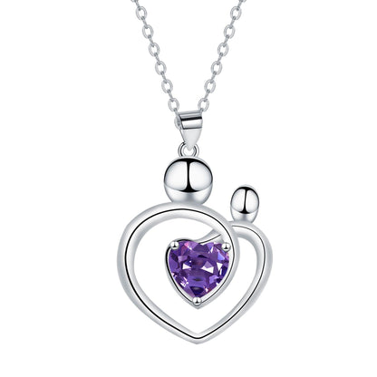 Mother's Day Gift Mother And Child Necklace Clavicle Chain High Sense