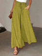 Polka Dot Print Trousers Fashion Loose Elastic Waist Wide-leg Pants Women's Clothing