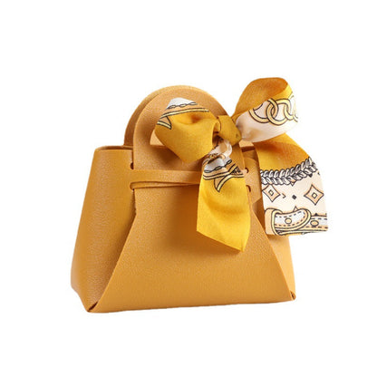 Modern Minimalist Leather Candy Box With Ribbon
