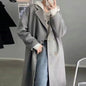 Pink Double-faced Woolen Goods Cashmere Trench Coat Women's Mid-length