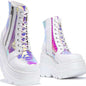 Plus Size Female Punk Style Platform Street Fashion Motorcycle Boots