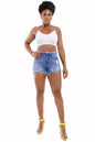 Women's Jeans With Tight Hips And Holes