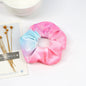 Rainbow color fleece hair ring
