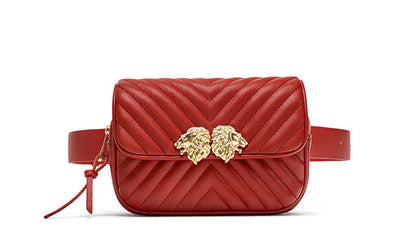 One-shoulder small square bag stitched crossbody bag