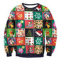 UGLY CHRISTMAS SWEATER Vacation Santa Elf Funny Womens Men Sweaters Tops Autumn Winter Clothing