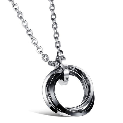Hip Hop Titanium Steel Chain Necklace - Black O Chain 60cm - Men's Fashion Jewelry