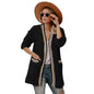 Temperament plush mid-length coat