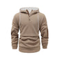 Premium Men's Jacquard Hooded Sweater - Casual Pullover Hoodie for Sports & Leisure
