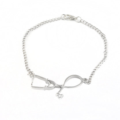 AliExpress Hot Mystery Doctor Creative Heart Love Stethoscope Bracelet Bracelet Nurse's Day Gift