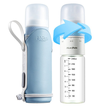 Baby Milk Bottle Thermostatic Glass Wide Caliber Anti Flatulence
