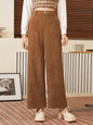 Women's Casual Straight-leg Solid Color Velvet Trousers