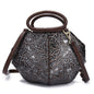 Rubbed retro shoulder bag