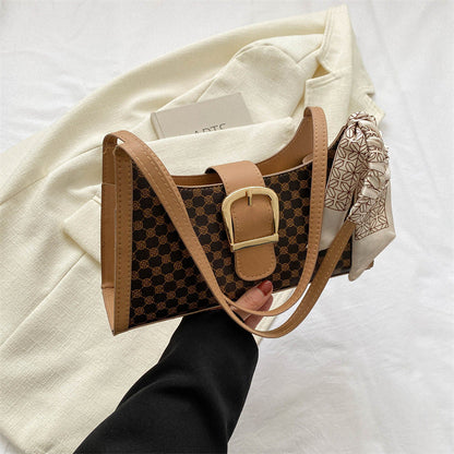 Silk Scarf Printed Crossbody Bag