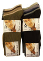 12 Pairs Men's 100% Cotton Moisture-Wicking Antibacterial Dress Work Socks Assorted Brown Black Comfortable All Day Wear Sustainable by Sock Stack