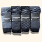 12 Pairs Men's Soft Cotton Colourful Heel Toe Black Argyle Diamond Easycare Comfortable Shoe Socks Flat Toe Seam Durable Work School Business Wear UK 6-11 by Sock Stack