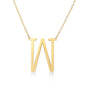 Fabulous Rose Gold Plated Stainless Steel Initial Letter Pendant Necklace