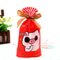 Christmas old man tree drawstring bag