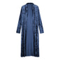 Long sleeve plus length velvet trench coat