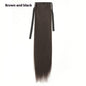 Lace-up Fashion Soft Wig Ponytail Realistic Matte Silk Long Straight Hair