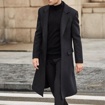 British style loose woolen coat