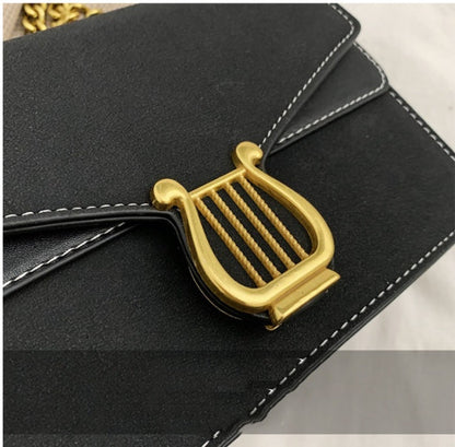 Pure color versatile fashion frosted shoulder bag