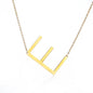 Fabulous Rose Gold Plated Stainless Steel Initial Letter Pendant Necklace