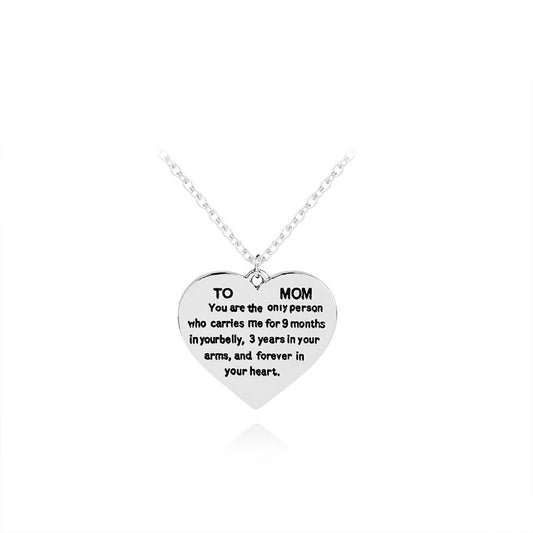 European and American lettering necklace warm Mother's Day gift