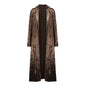 Long sleeve plus length velvet trench coat