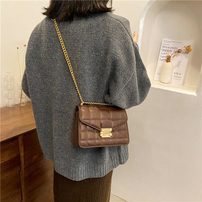 Winter texture one-shoulder diagonal small square bag