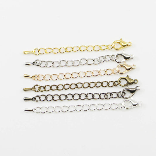 Extended extended tail chain lobster clasp connector