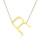 Fabulous Rose Gold Plated Stainless Steel Initial Letter Pendant Necklace