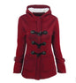warm winter fur collar jackets women new horn button Long down coat women parka Plus Size female parka hoodies Women