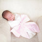 Baby Swaddling Cloth with Cotton Bow - Soft Newborn Swaddle Blanket Wrap for Infants