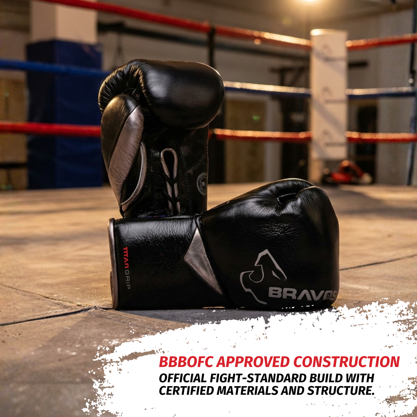 Titan Grip BBBOFC Horsehair Professional Fight Gloves-4