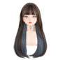 Wig Female Net Red Daily Hanging Ears Dye Long Straight Hair