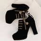 New chunky metal ankle boots