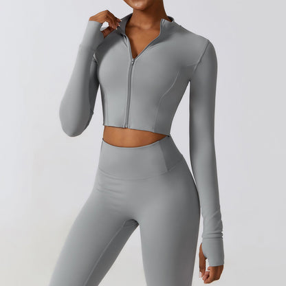 Slim-fit Fitness Long-sleeve Jacket Quick-dry Yoga Wear