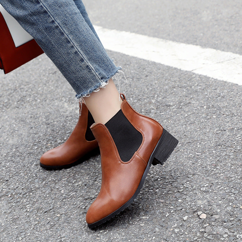 High heeled Martin boots with thick soles
