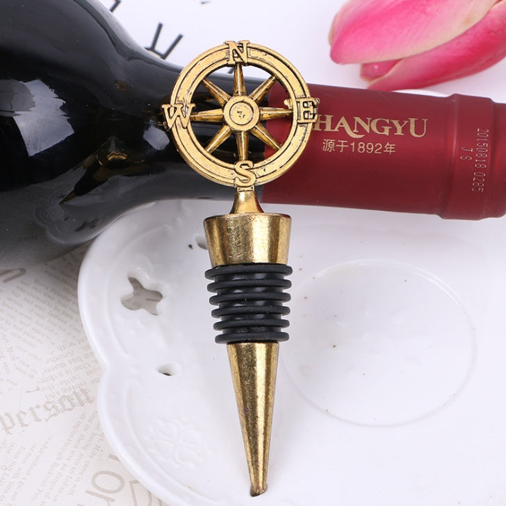 New European and American rudder creative antique wine stopper wine bottle stopper wedding gift Valentine's Day small gift