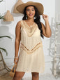 Womens Hand-Crocheted Patchwork Vest Dress Beach Bikini Cover-Up
