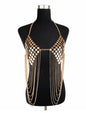 Women's Hot Metal Bra Chain Tassel Body Chain