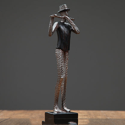 Nordic Musician Resin Figurine - Premium Wine Cabinet Decor | Luxury Home Office Ornament